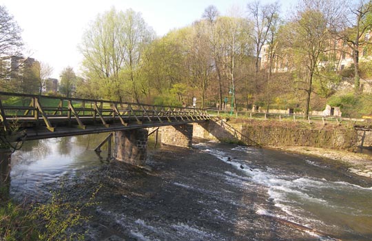 Pfortensteg am Zusammenfluss von Chemnitz unnd Kappel