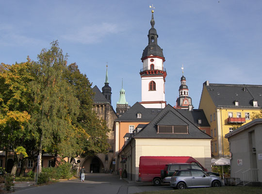 Blick vom Getreidemarkt entlang der Kirchgasse