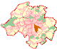 Lage von Bernsdorf im Stadtgebiet von Chemnitz