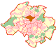 Lage des Schlossviertels im Stadtgebiet von Chemnitz
